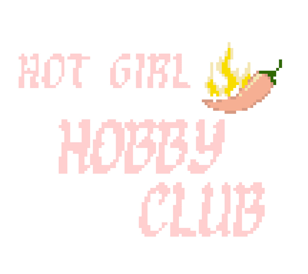Hot Girl Hobby Club Needlepoint Canvas